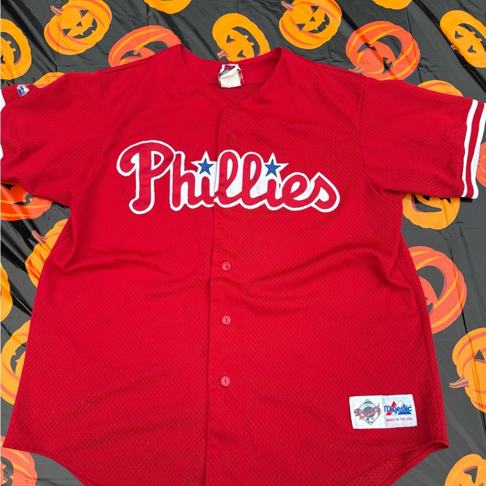 Majestic Phillies Red Jersey
